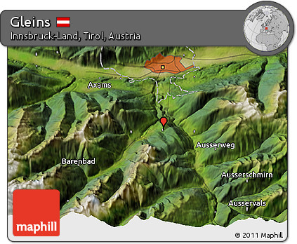 Satellite 3D Map of Gleins