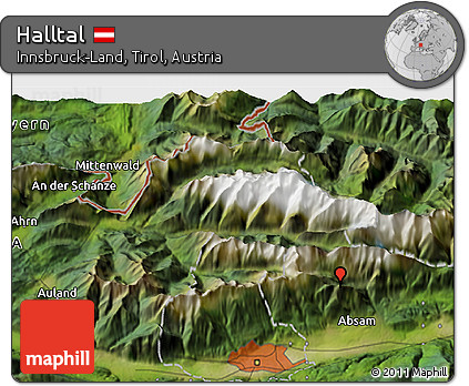 Satellite 3D Map of Halltal
