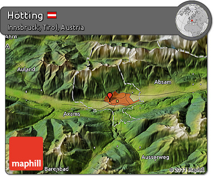 Satellite 3D Map of Hötting