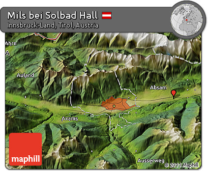 Satellite 3D Map of Mils Bei Solbad Hall
