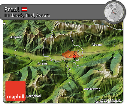 Satellite 3D Map of Pradl