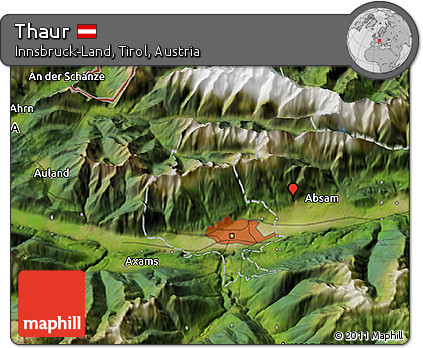 Satellite 3D Map of Thaur