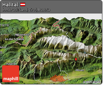 Satellite 3D Map of Halltal