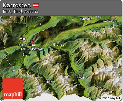 Satellite 3D Map of Karrösten