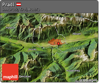 Satellite 3D Map of Pradl