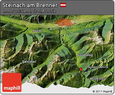 Satellite 3D Map of Steinach Am Brenner