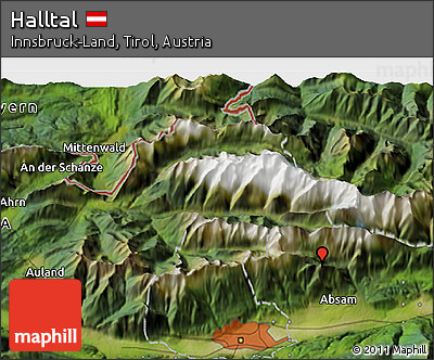 Satellite 3D Map of Halltal
