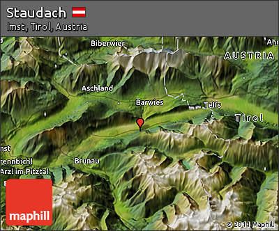 Satellite 3D Map of Staudach