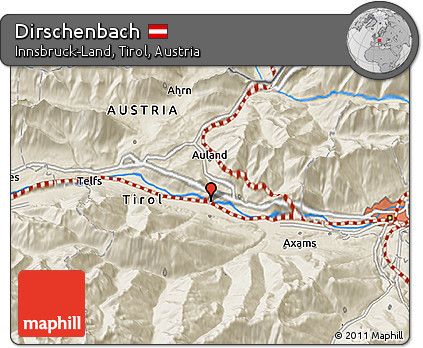 Shaded Relief 3D Map of Dirschenbach