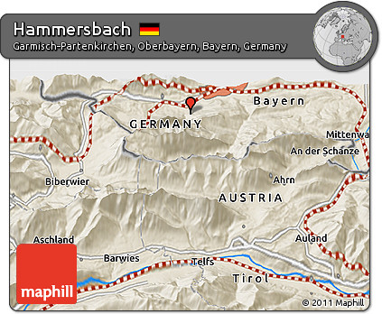 Shaded Relief 3D Map of Hammersbach