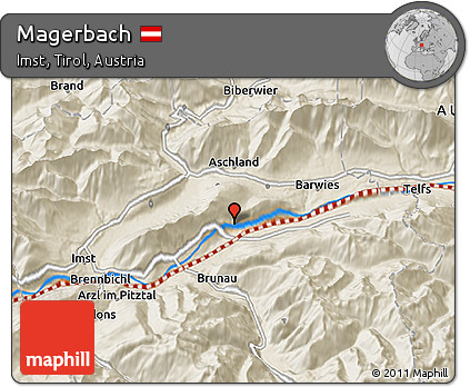 Shaded Relief 3D Map of Magerbach