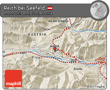 Shaded Relief 3D Map of Reith Bei Seefeld