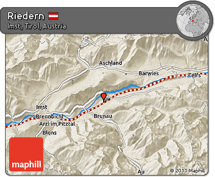 Shaded Relief 3D Map of Riedern