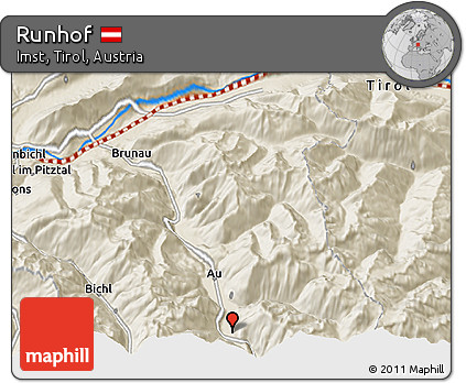 Shaded Relief 3D Map of Runhof