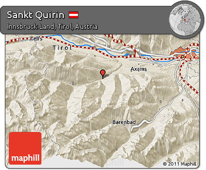 Shaded Relief 3D Map of Sankt Quirin