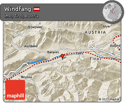 Shaded Relief 3D Map of Windfang