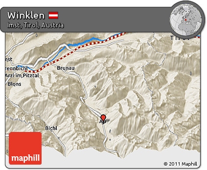 Shaded Relief 3D Map of Winklen