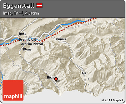 Shaded Relief 3D Map of Eggenstall