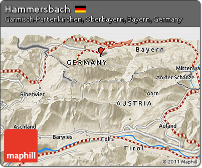 Shaded Relief 3D Map of Hammersbach