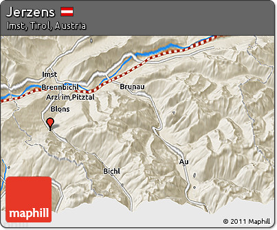 Shaded Relief 3D Map of Jerzens