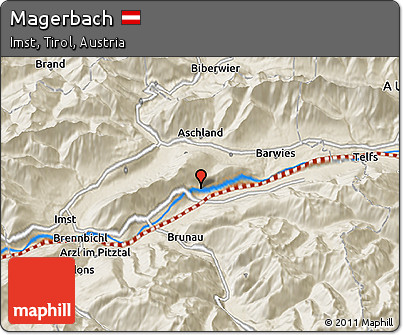 Shaded Relief 3D Map of Magerbach