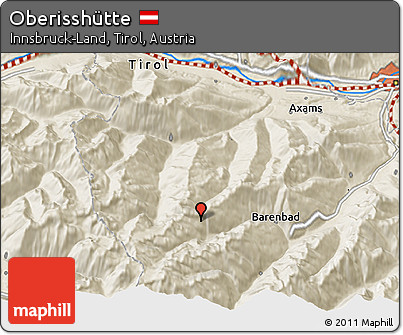 Shaded Relief 3D Map of Oberisshütte