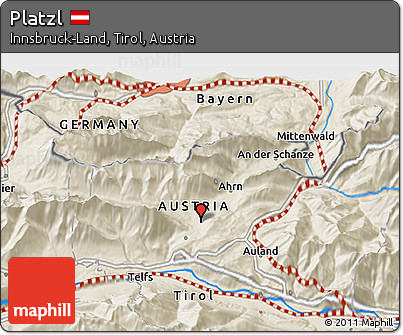 Shaded Relief 3D Map of Platzl