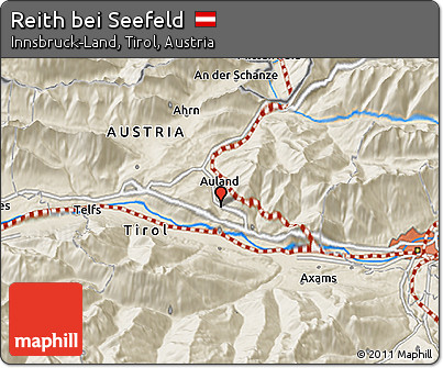 Shaded Relief 3D Map of Reith Bei Seefeld