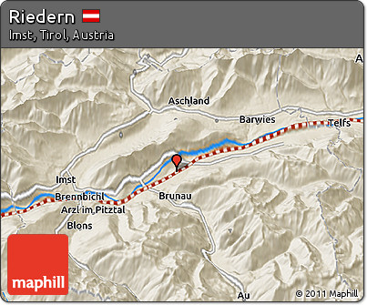 Shaded Relief 3D Map of Riedern
