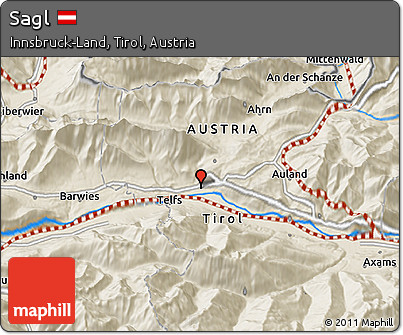 Shaded Relief 3D Map of Sagl