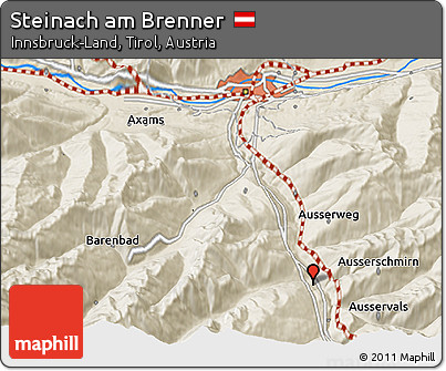 Shaded Relief 3D Map of Steinach Am Brenner