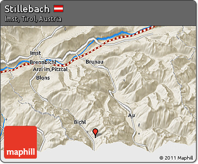 Shaded Relief 3D Map of Stillebach