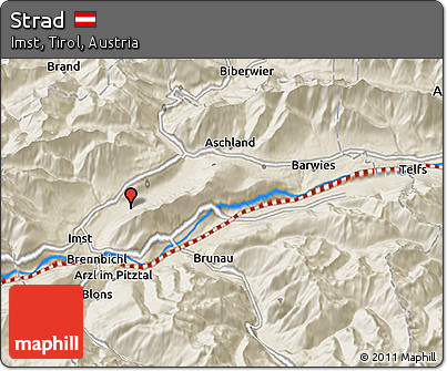 Shaded Relief 3D Map of Strad