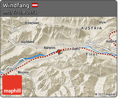 Shaded Relief 3D Map of Windfang