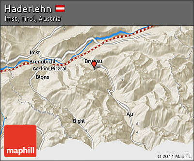 Shaded Relief 3D Map of Haderlehn