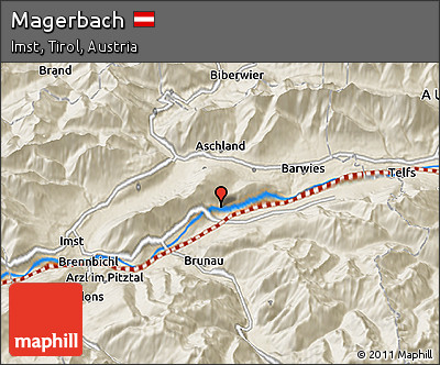 Shaded Relief 3D Map of Magerbach