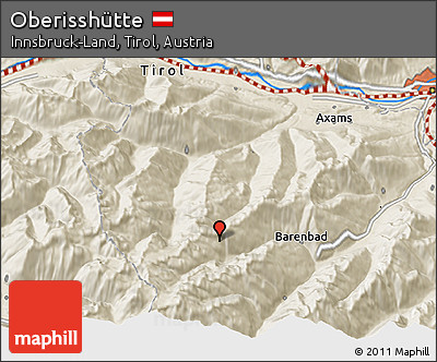 Shaded Relief 3D Map of Oberisshütte