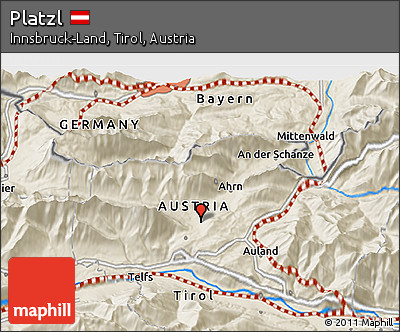 Shaded Relief 3D Map of Platzl