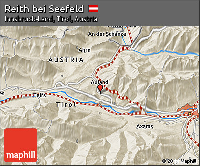 Shaded Relief 3D Map of Reith Bei Seefeld