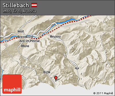 Shaded Relief 3D Map of Stillebach
