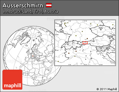 Blank Location Map of Ausserschmirn