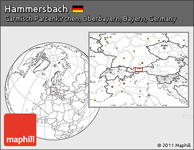 Blank Location Map of Hammersbach