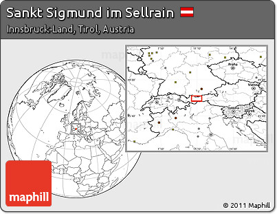 Blank Location Map of Sankt Sigmund Im Sellrain