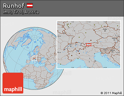 Gray Location Map of Runhof