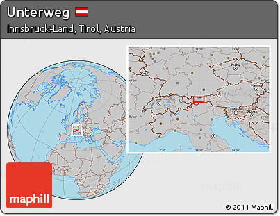 Gray Location Map of Unterweg
