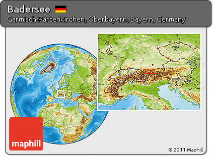 Physical Location Map of Badersee