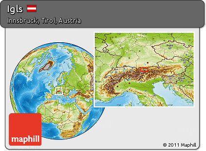 Physical Location Map of Igls
