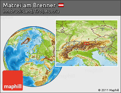 Physical Location Map of Matrei Am Brenner