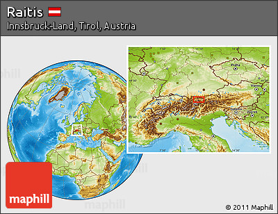 Physical Location Map of Raitis