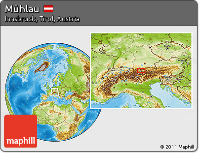 Physical Location Map of Mühlau